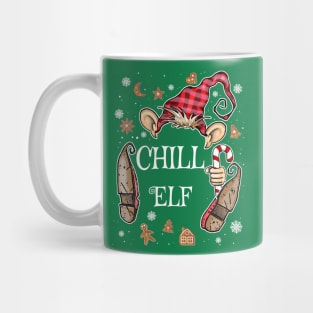 Cute Chill Elf Christmas Costume Mug